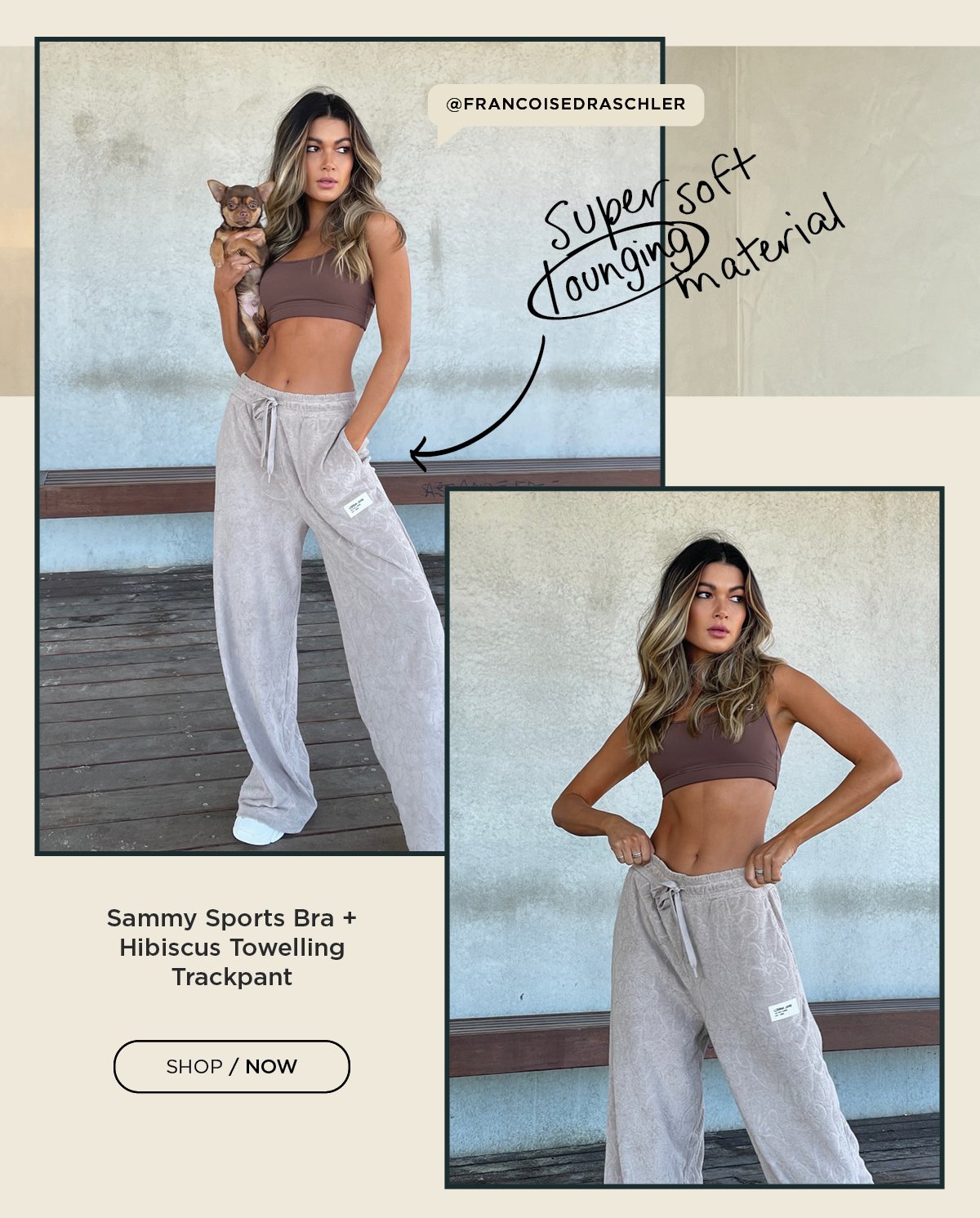 Shop Hibiscus Towelling Trackpant