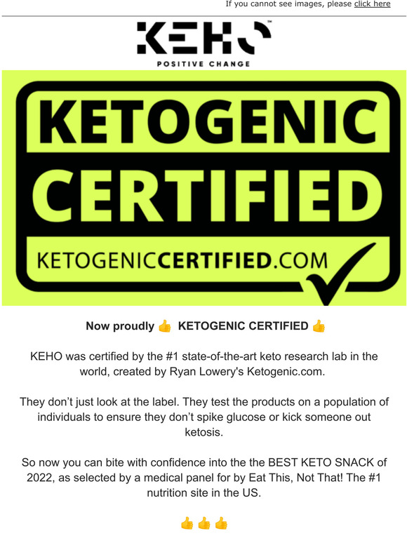 KEHO is KETOGENIC CERTIFIED