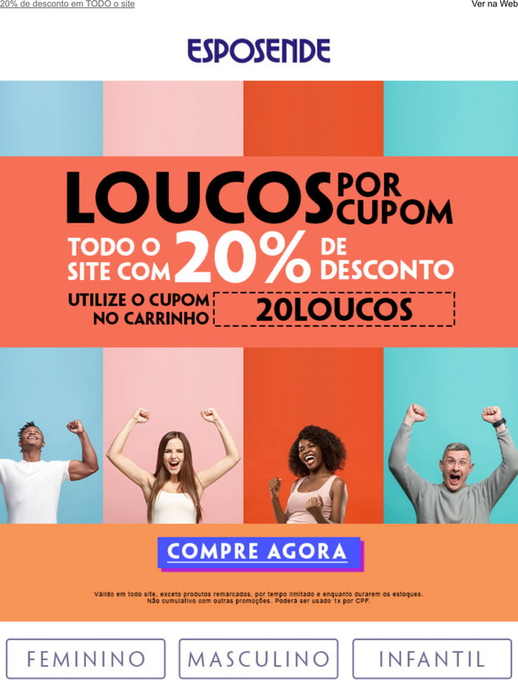 Loucos por cupom! 
