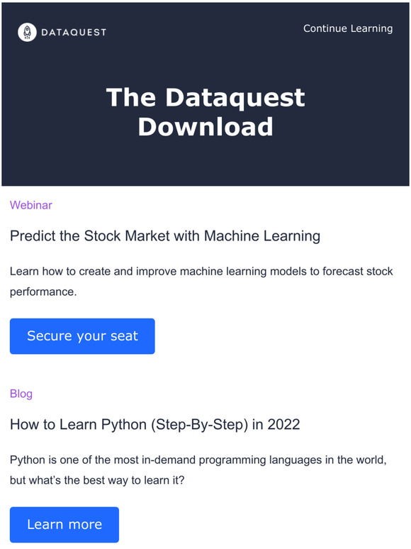 Dataquest Learn how to predict the stock market with machine learning