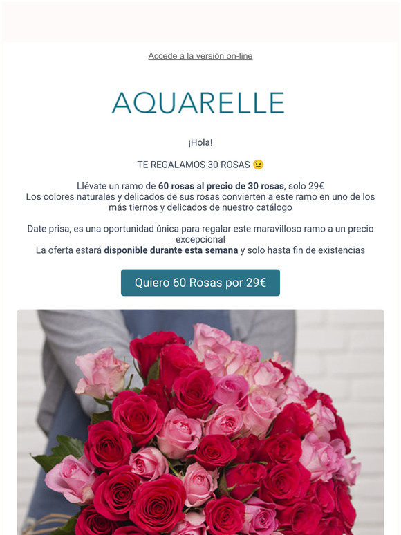 Aquarelle ES: 60 Rosas por 29 euros | Milled