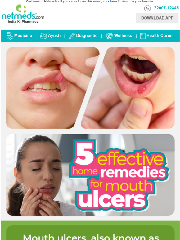 netmeds 5 Ways To Soothe Mouth Ulcers Milled