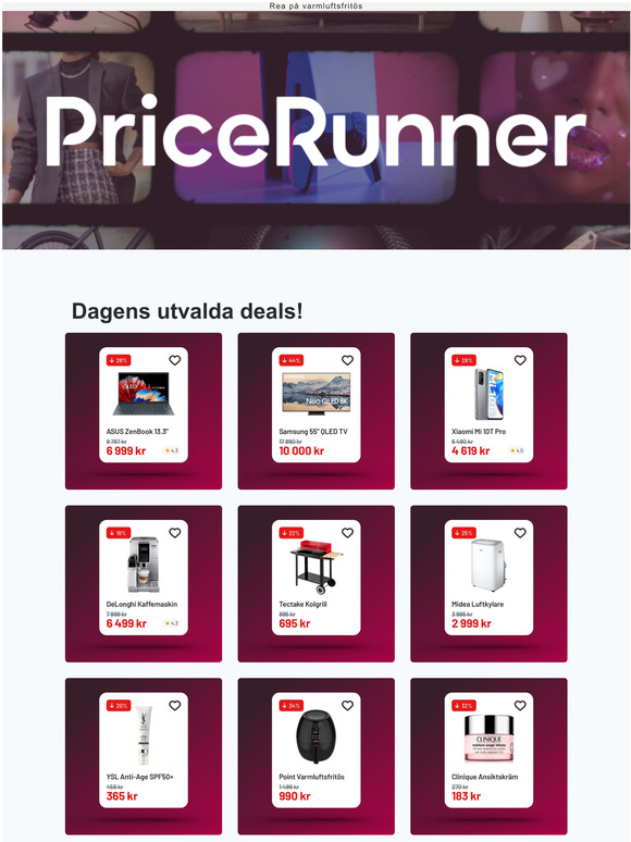 Dagens bsta deals | Upp till 50% | Samsung, ASUS & Clinique