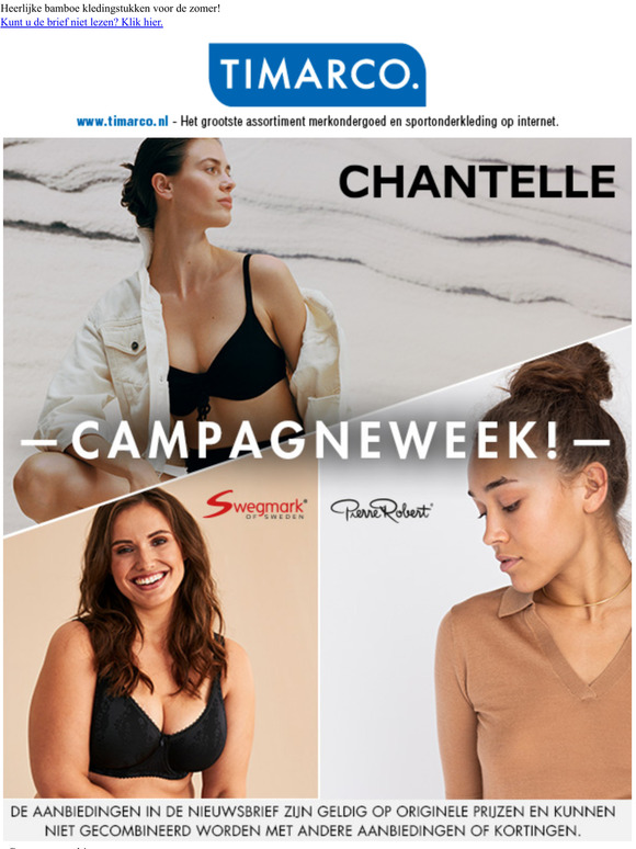 Campagneweek! | Pierre Robert 40% | Chantelle 20% | Swegmark 20%