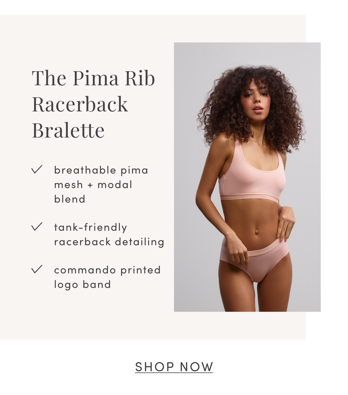 The Pima Micro Rib Racerback Bralette