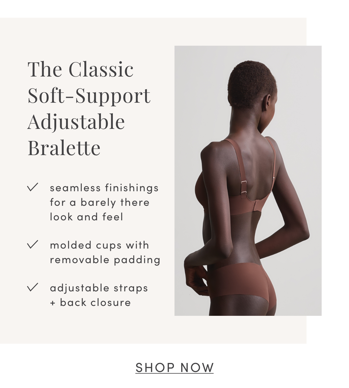 The Classic Soft-Support Adjustable Bralette