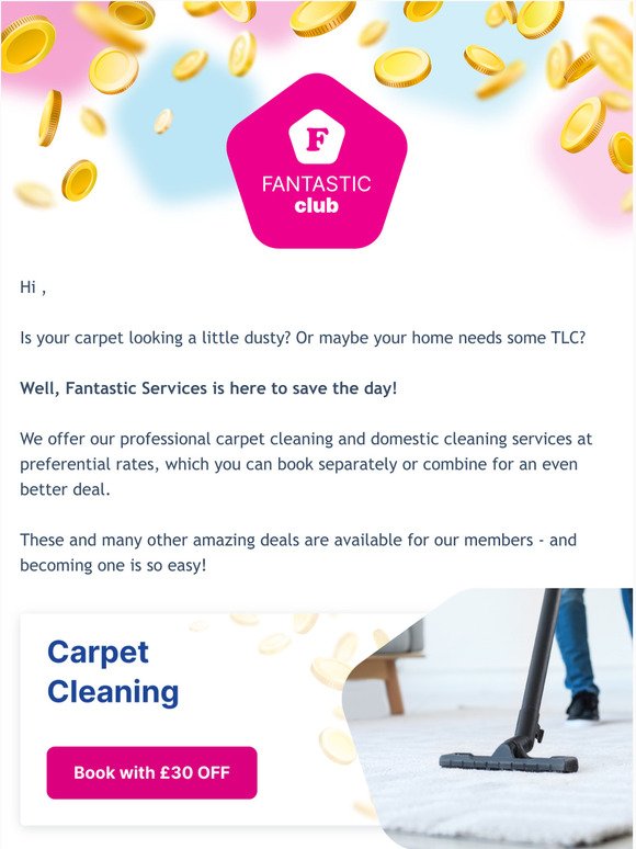 Special domestic cleaning service deals!