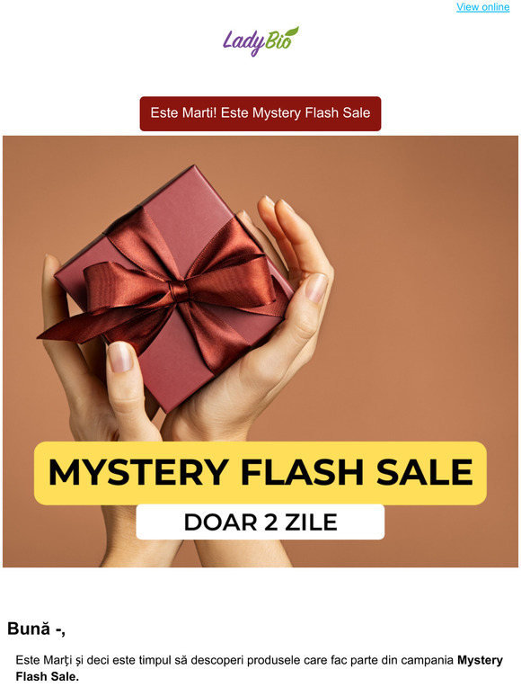 Este Marti si este ziua Myestery Flash Sale