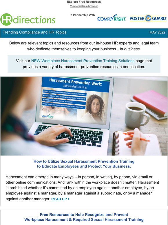 HRdirections: How Harassment Training in the Workplace Can Help Protect Your Business