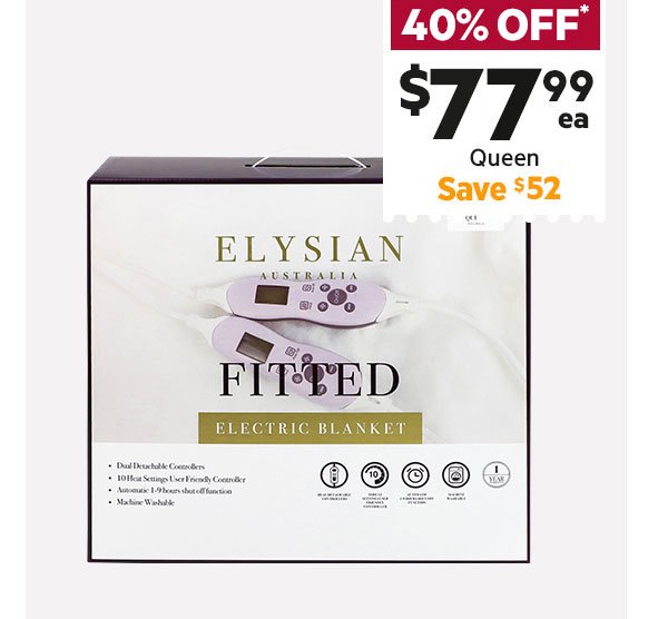 ELYSIAN Fitted Electric Blanket FKELB13-Q
