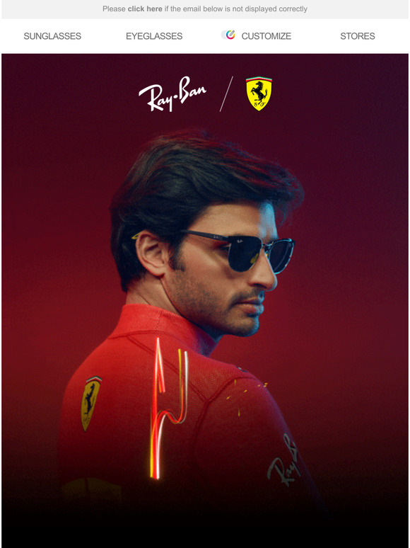 RayBan Ferrari Limited Edition by Carlos Sainz Milled