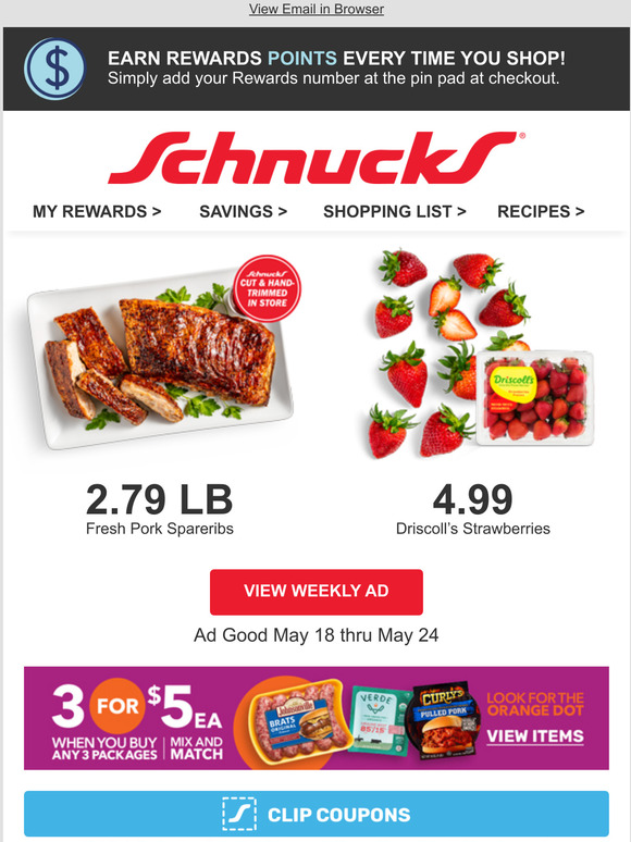Schnuck Markets, Inc.: Your Weekly Savings at Schnucks Are Here! | Milled