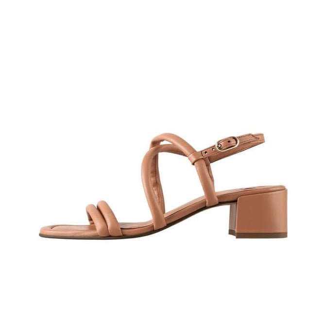3-10 3530 Charlize Stylish Leather Sandals in Almond