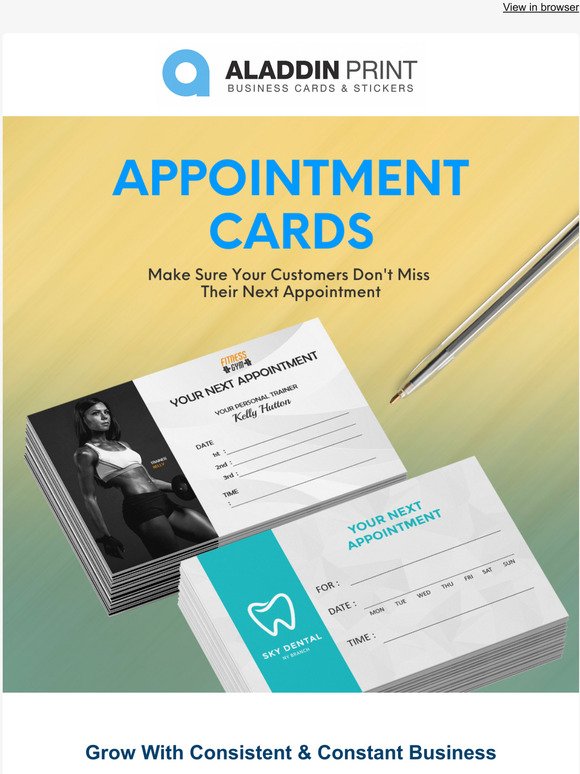Keep Growth Consistent With Appointment Cards 