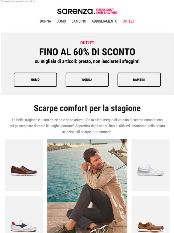 sarenza.it: 20% di sconto sulle tue scarpe alla moda per una festa in  giardino | Milled