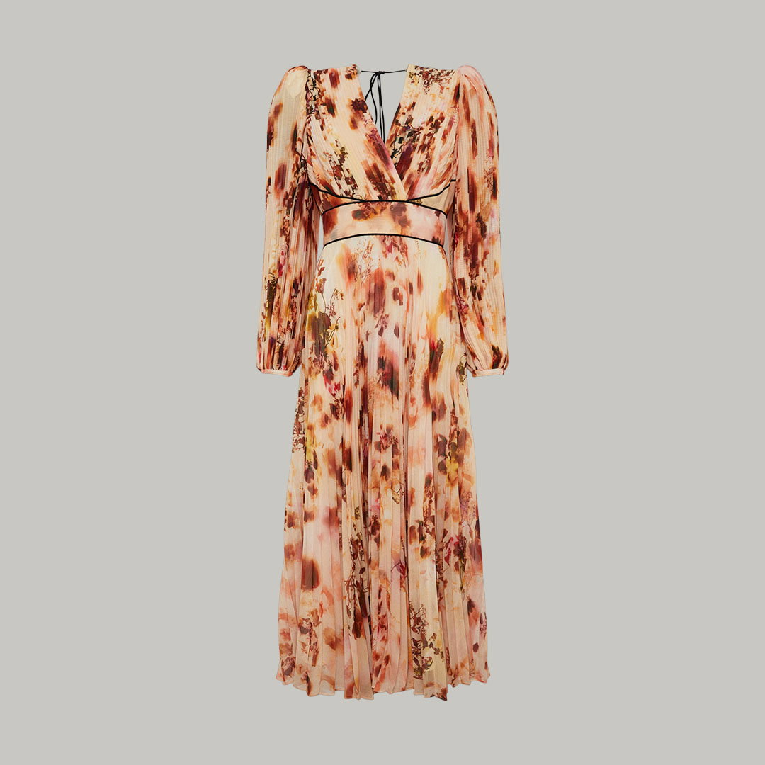 aje long dress Flared long dress with cut-out detail