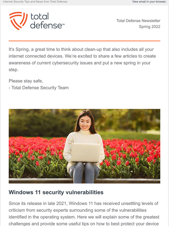 Spring Newsletter  Total Defense