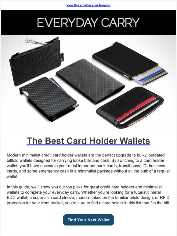 Everyday Carry The Best Card Holder Wallets You Can Carry Milled