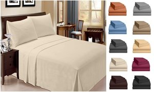 6 Piece Bamboo Sheet Set w/ 18 Inch Deep Pocket by LuxClub - 10 Colors - Group 1