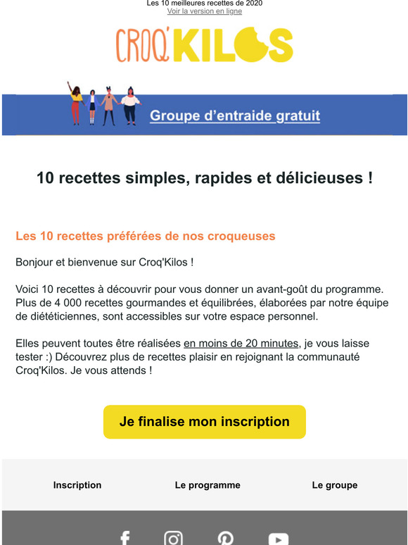  Tlchargez le top 10 des recettes Croq'Kilos