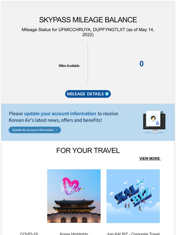 Korean Air Email Newsletters Shop Sales, Discounts, and Coupon Codes