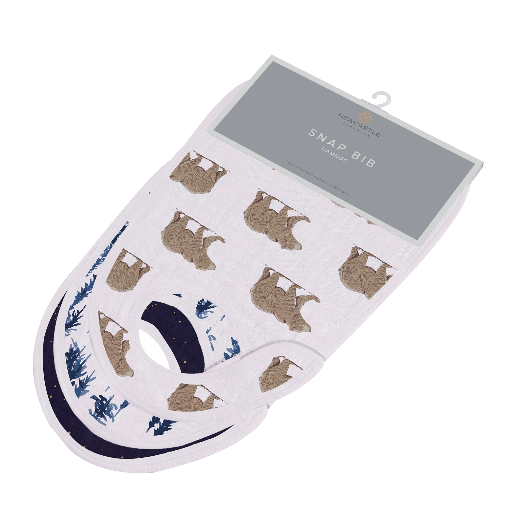 Image of Goodnight Bear Snap Bibs