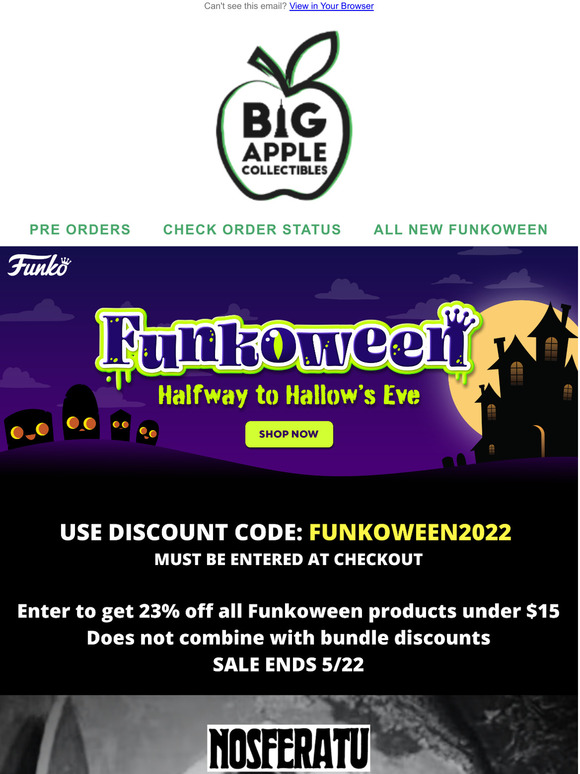 Big Apple Collectibles Our Funkoween Special Early Release of