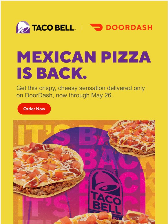 doordash The most anticipated return in Taco Bell history Milled