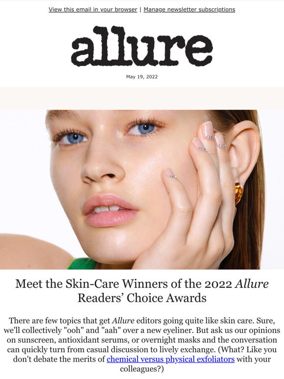 Allure Beauty Box See the SkinCare Winners of Our 2022 Readers