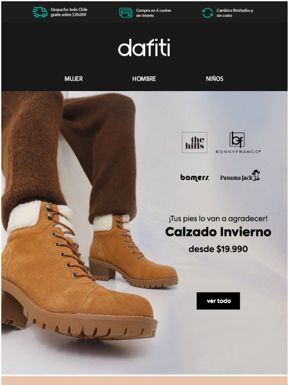 Dafiti: Botas y botines 2x$30.000, ¡Ideal para la lluvia y el frío! | Milled