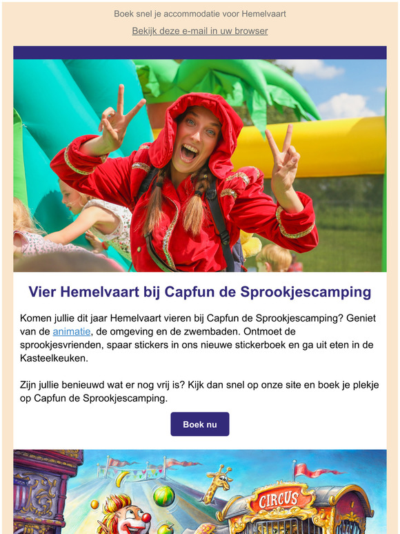 Vier het Hemelvaartsweekend bij Capfun de Sprookjescamping