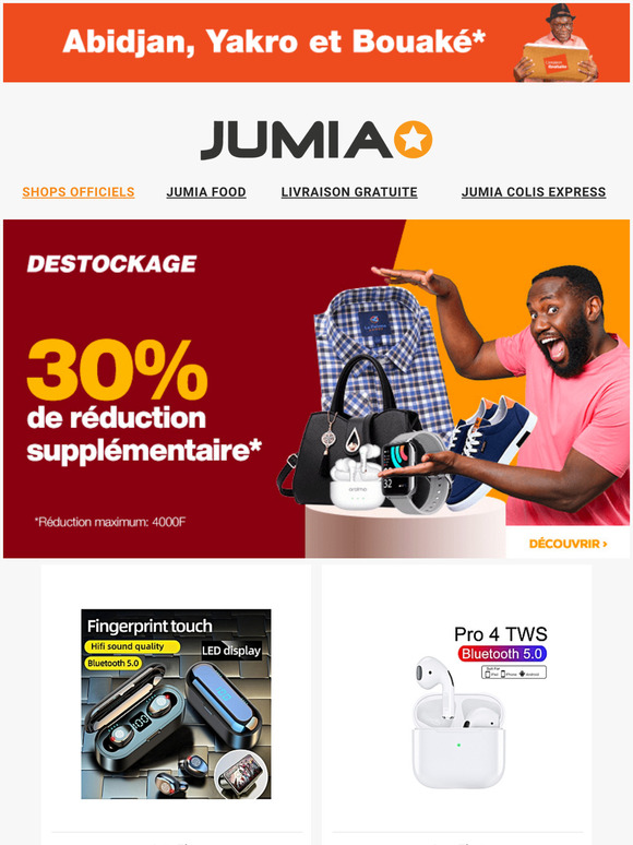 jumia.ci Destockage Jumia On vous offre 30 EN PLUS Commandez vite