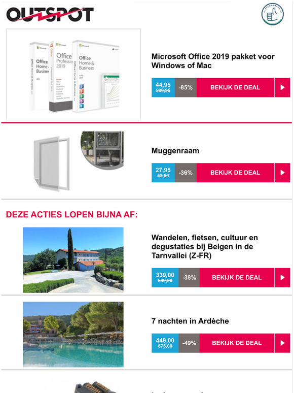 Outspot NLBE Microsoft Office 2019 pakket Milled