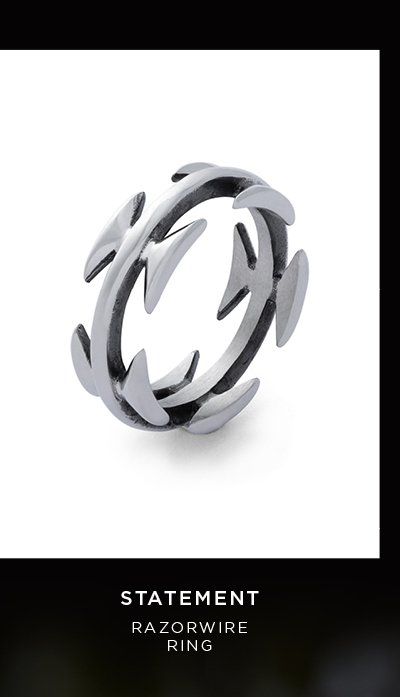 Razor Wire Ring Silver