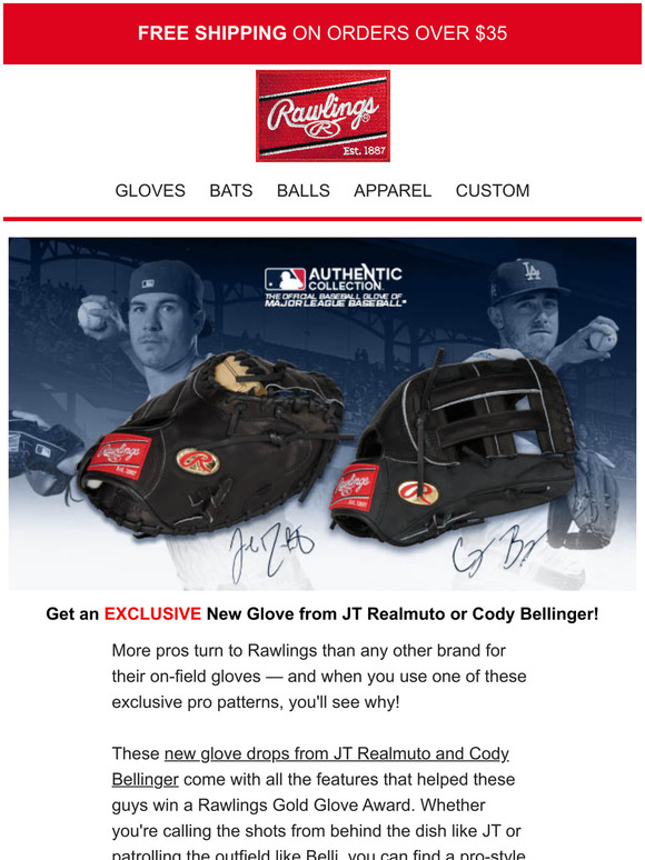 Rawlings NEW Exclusive Gloves from JT and Bellinger! Milled