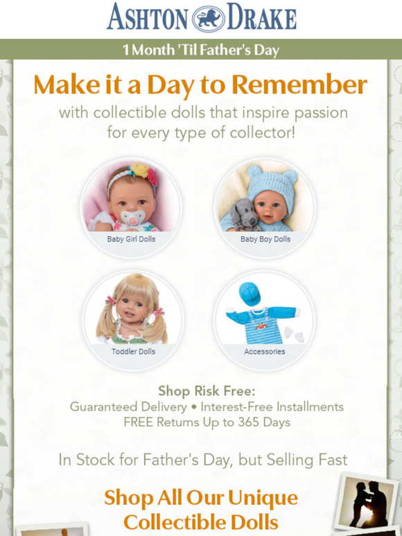 Hello: Father's Day is 1-Month Away Make it a Day to Remember