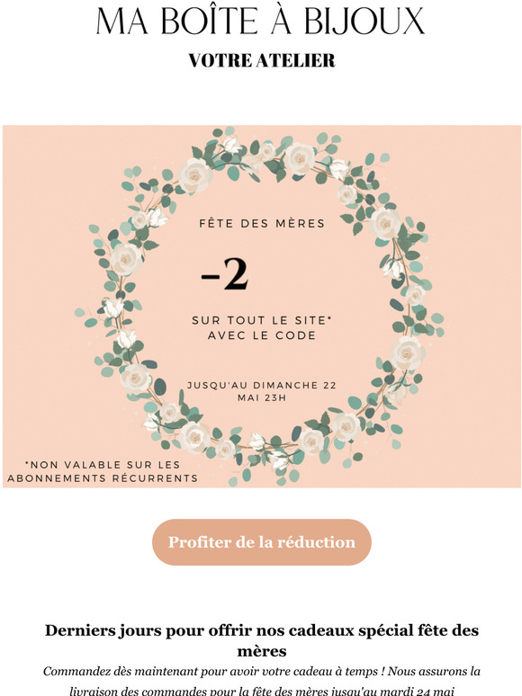  -20% sur tout le site pour la fte des mres
