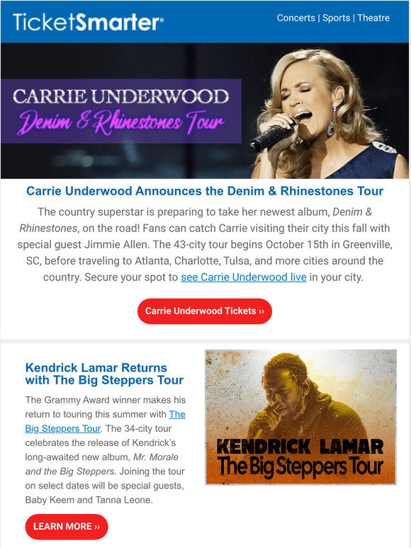  Carrie Underwood, Kendrick Lamar, &Kehlani Plot New Tours