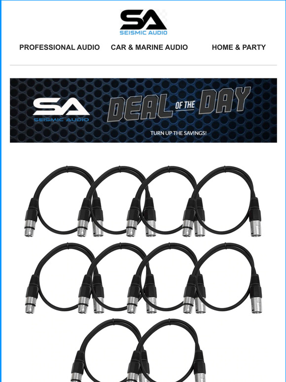 Seismic Audio Speaker XLR Cable Sale! It should be criminal to offer