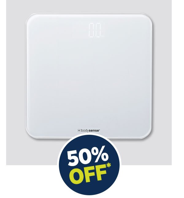 50% off ALL Full Priced Bathroom Scales