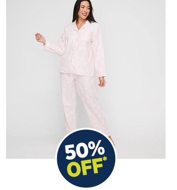 50% Off ALL Full Priced Sleepwear