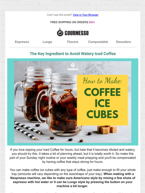 A trick to avoid diluting your Iced Coffee