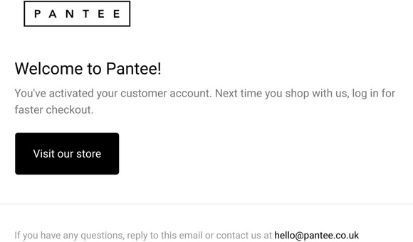 Customer account confirmation