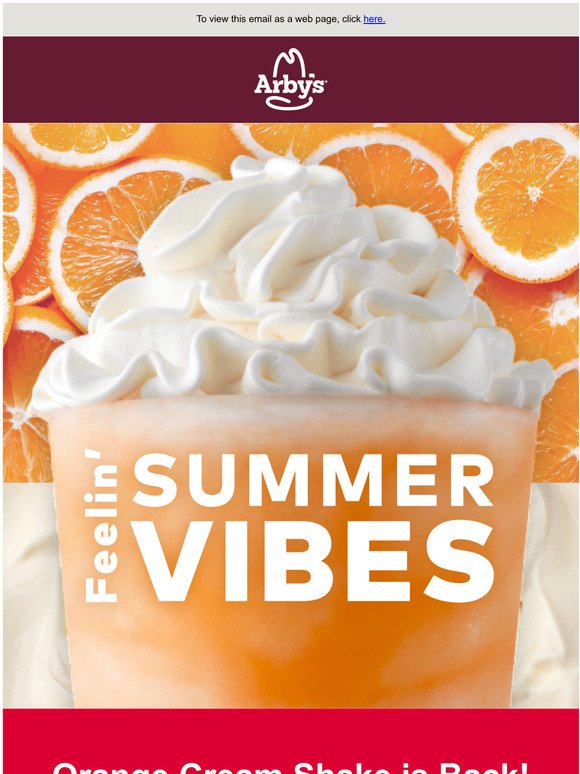 Arby's Orange Cream Shake is back at Arbys! Milled