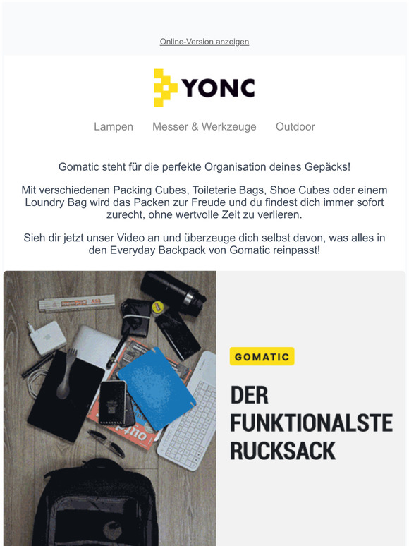  Gomatic - der funktionalste Rucksack