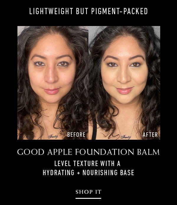 Good Apple Foundation Balm - level texture with a hydrating + nourishing base