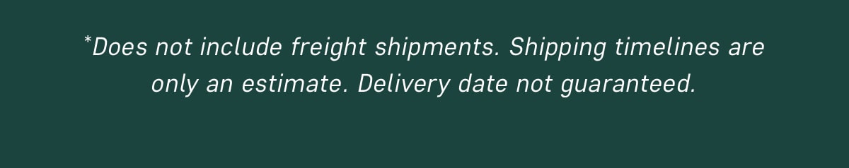 Shipping Disclaimer
