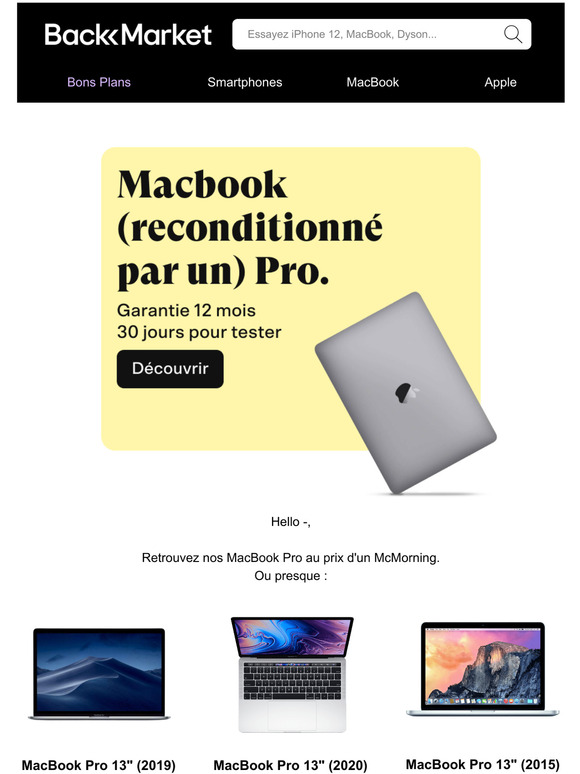 MacBook (reconditionn par un) Pro 