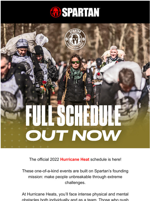 spartan FULL SCHEDULE OUT NOW Milled