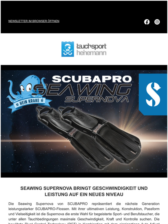 Scubapro Seawing Supernova - Neu bei Tauchsport Heinemann